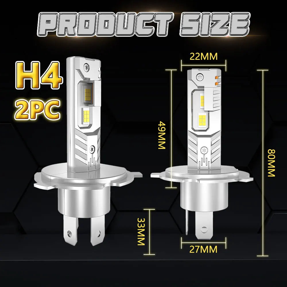 H7 H4 H1 LED Lights for Car Headlight Bulb 1000000LM Mini Wireless Auto Lamp +800% Bright Spotlights Automobile LED Headlamp 12V