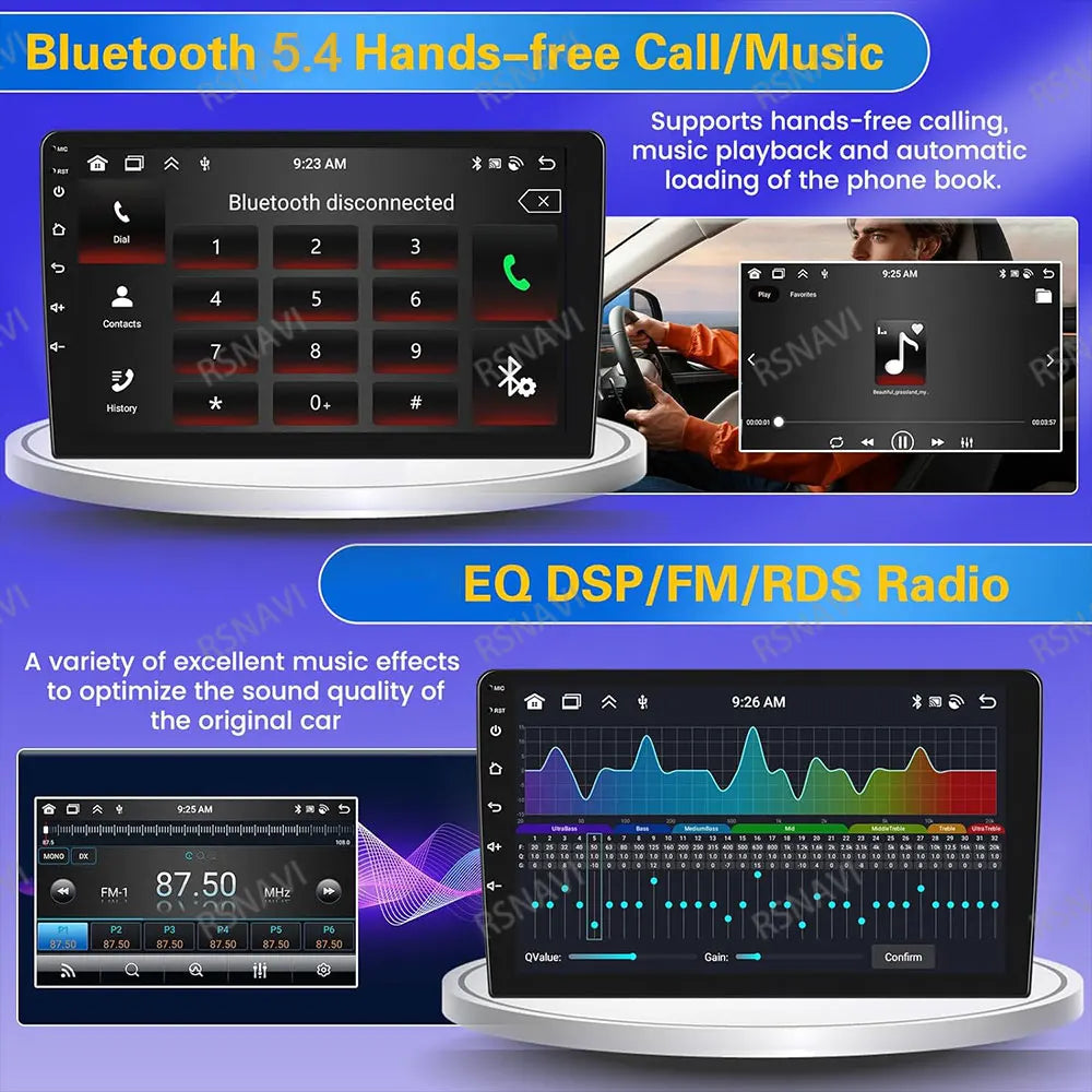 Android Car Stereo for Toyota Auris E150 (2006–2012) — Wireless CarPlay, Android Auto, GPS, WiFi