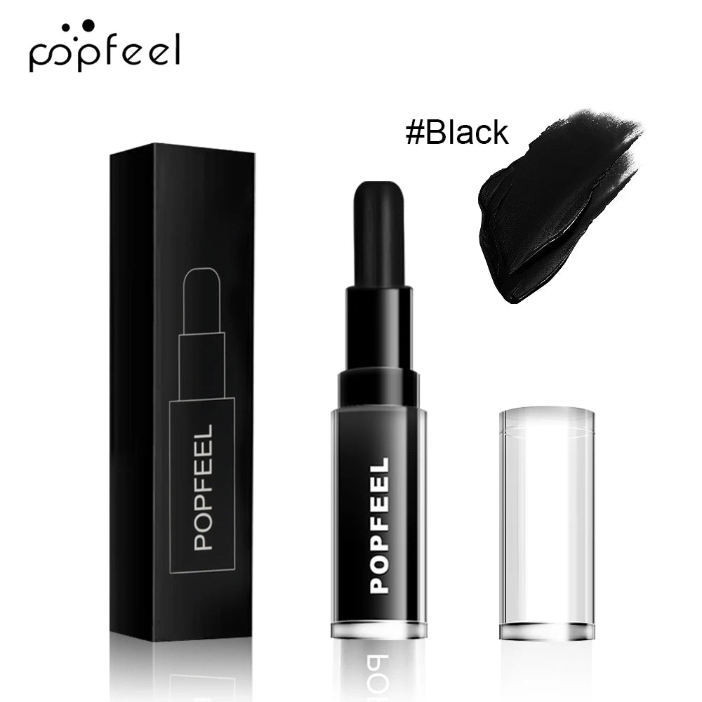 POPFEEL Hallowmas Lip Makeup Kit Black Lip Stick Black Lip Gloss Matte Lip Stick Long Lasting