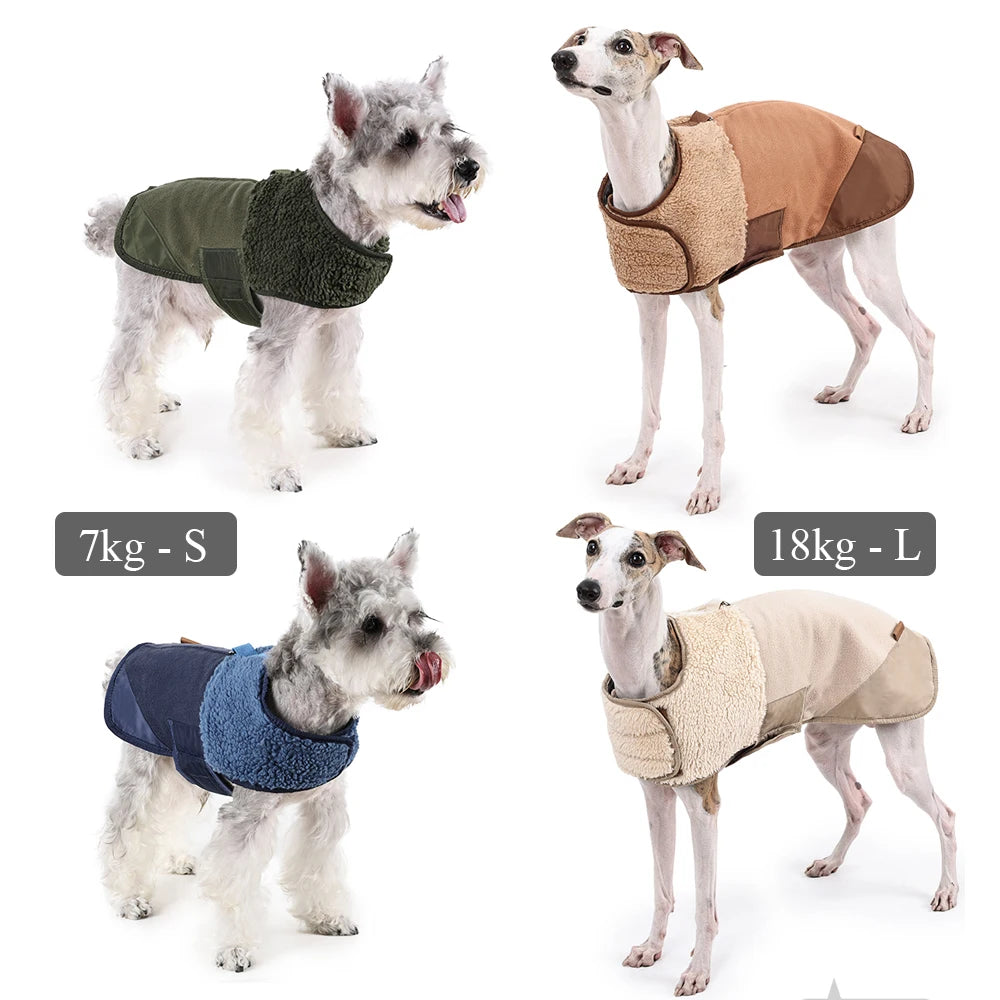 Sherpa Lined Dog Coat - Suede-Look Winter Jacket for Small Dogs - photo 5