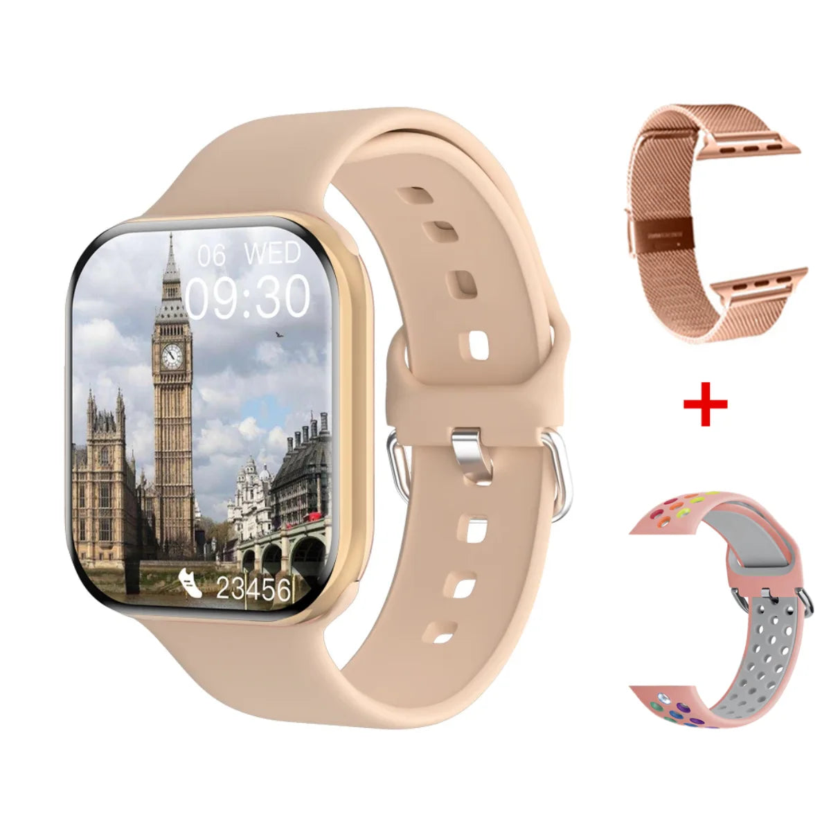 Smart Watch Series 10 – 1.9" OLED HD Screen, GPS, NFC, BT Calling, Wireless Charging, IP68 | iOS & Android | Multiple Strap Options