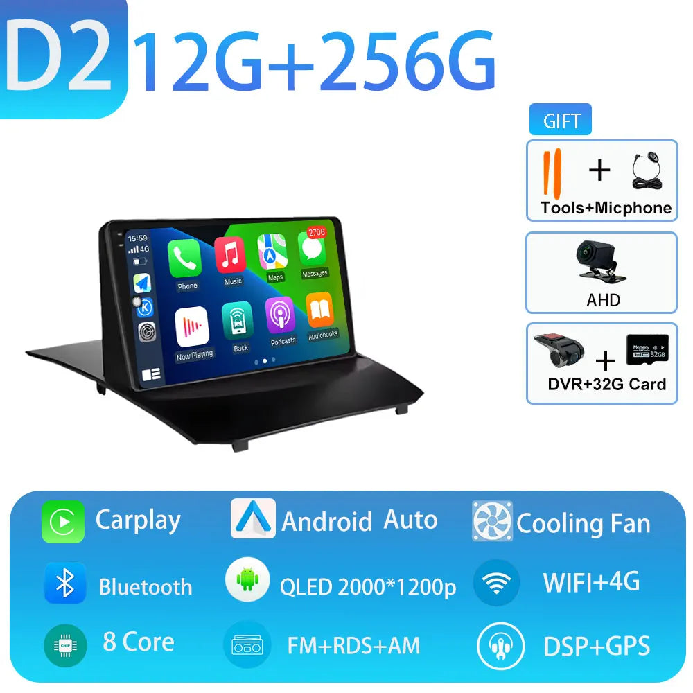 Car Stereo with Apple CarPlay & Android Auto, Compatible with Ford Fiesta Mk6