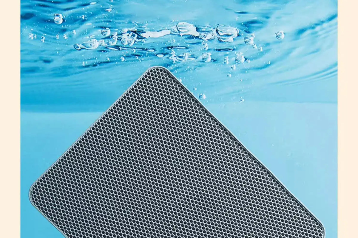 Large Waterproof Cat Litter Mat, 2-Layer Non-Slip