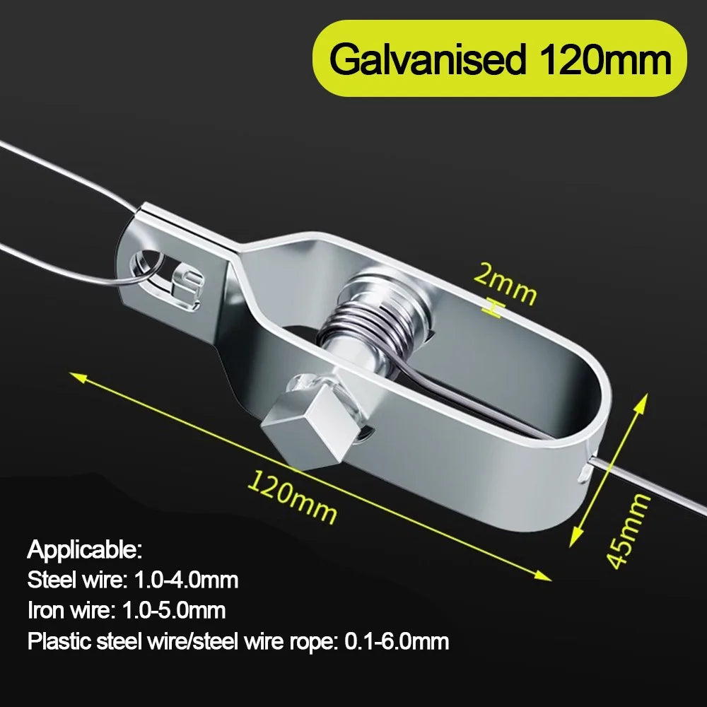 New Heavy Duty Wire Tightener Silver Galvanised Cable Tensioner Wire Buckle Farm