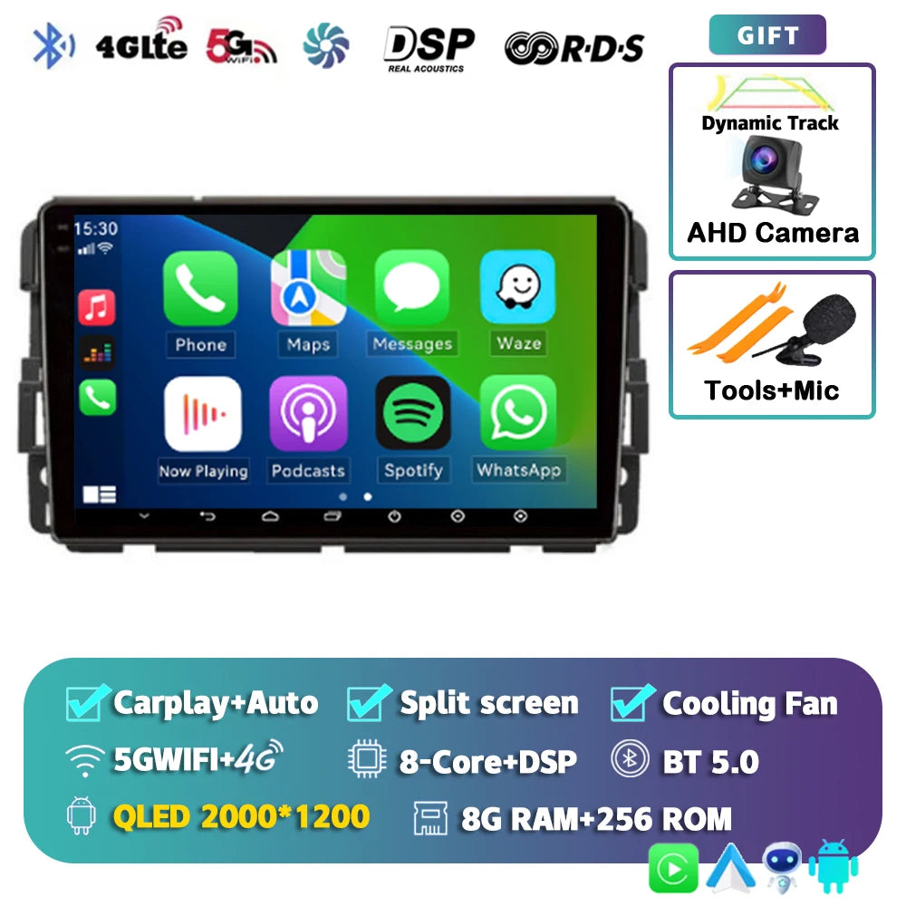 Android 16 Car Radio Multimedia Player For Chevrolet Silverado Impala GMC Yukon Acadia Sierra Carplay Car Stereo Dsp Ai Voice BT