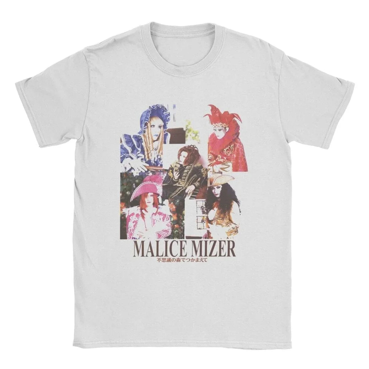 Malice Mizer Band Singer T Shirts Vintage T-Shirts Round Neck Rock Musician Tees Short Sleeve merchandise