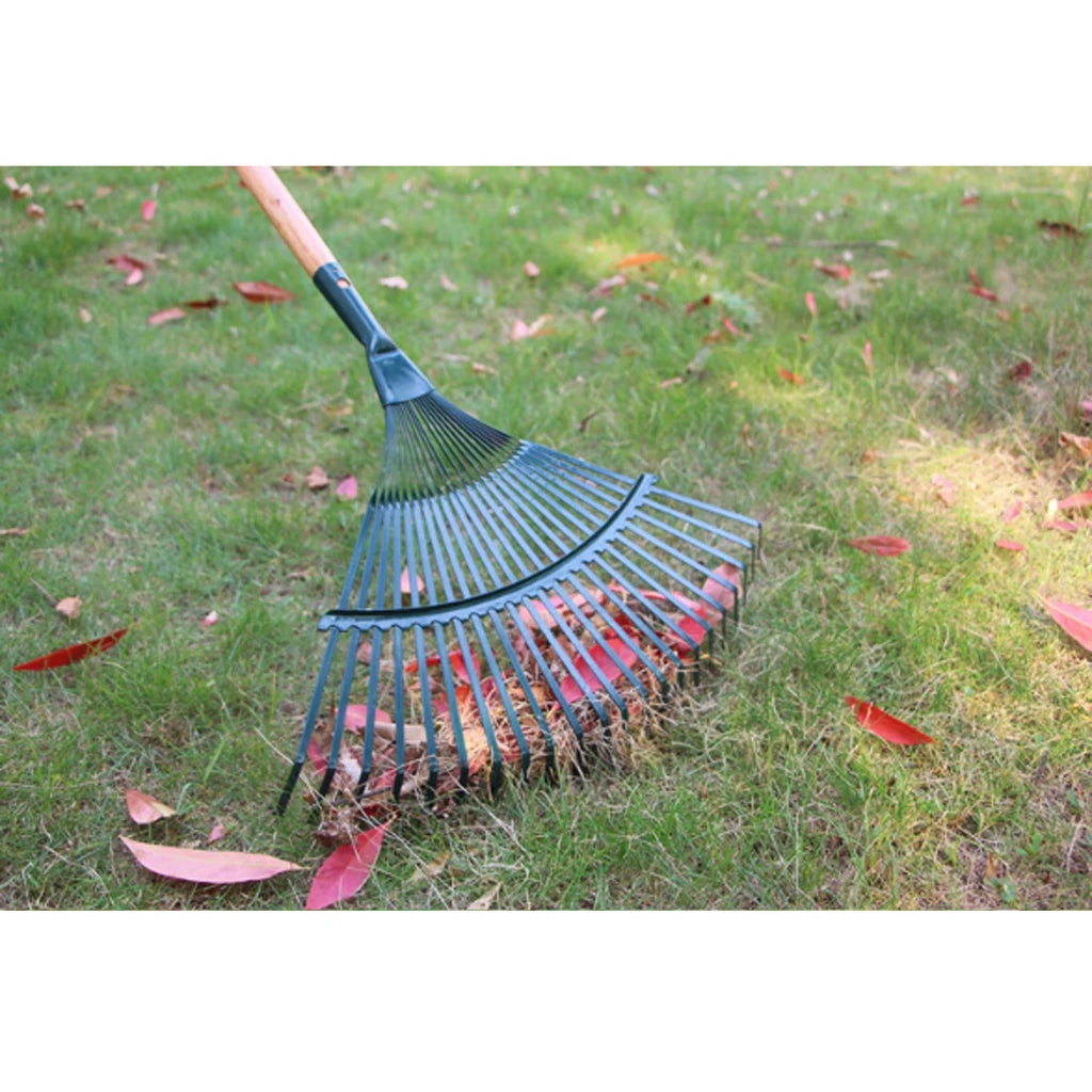 1Pc 22-tooth Garden Leaf Rake Grass Farming Rake Durable Iron Potting Garden Rake for Gardeners and Landscapers Reliable Tools