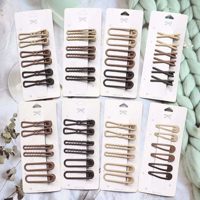 Hair Clip Accessories for Women Pinzas Para El Cabello Clips Pince Cheveux for Girls Pelo Korean Cute Brown Side Femme Pins