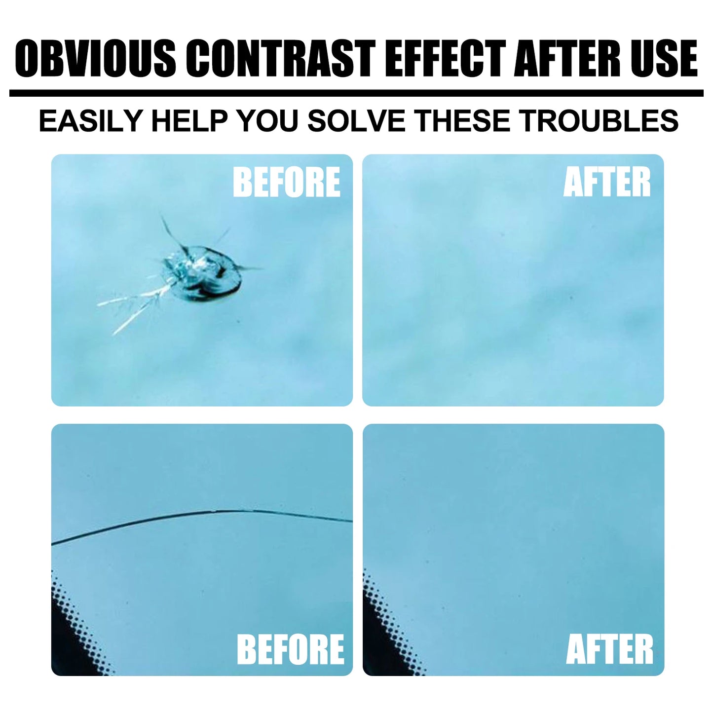 Car Windshield Crack Repair Fluid Car Window Cracks Gone Glass Repair Kit DIY Windscreen Scratch Crack Restore Windshield Repair