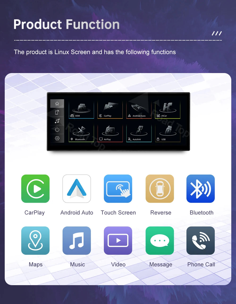 Road Top 12.3" Linux Screen For Audi A6 C6 A7 C7 2026-2026 with Wireless CarPlay Android Auto Airplay Car Radio Player