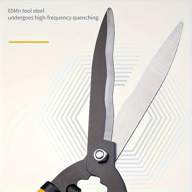 Ergonomic Long-Nose Garden Shears - Alloy Steel Blade, Contemporary Style, No Battery Needed - Perfect for Home Improvement