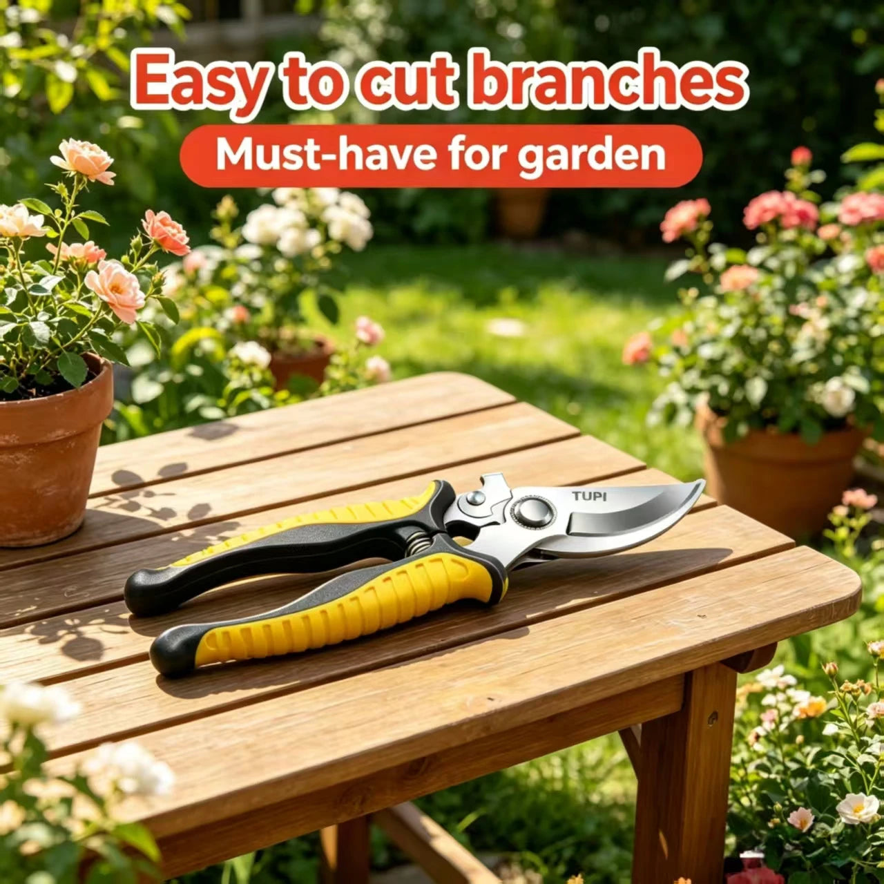 Garden Pruning Shears – Stainless Steel Plant Scissors for Trimming & Cutting