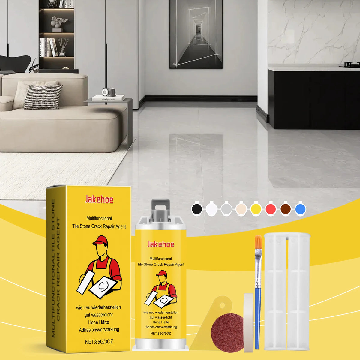 Tile & Stone Crack Repair Agent, Waterproof Ceramic Filler