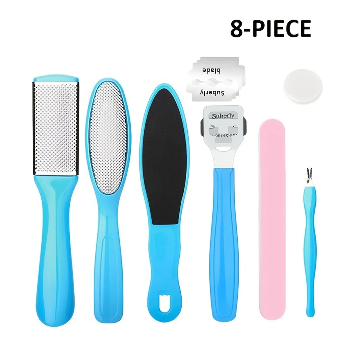 10/8pcs Pedicure Set In A Box, Including Foot File, Foot Scraper Pedicure Tool Set Stainless Steel Double-sided Foot Care