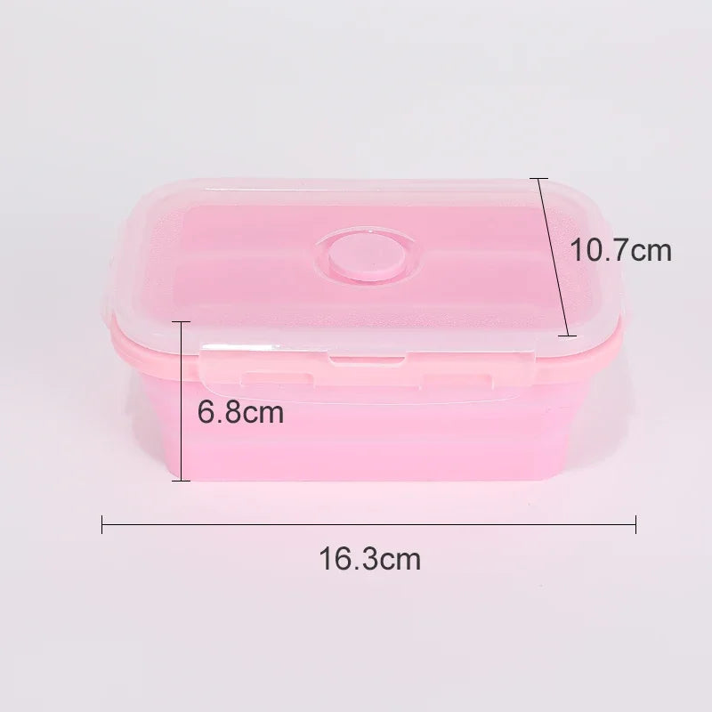 Collapsible Silicone Lunch Box - Stackable Food Storage Containers