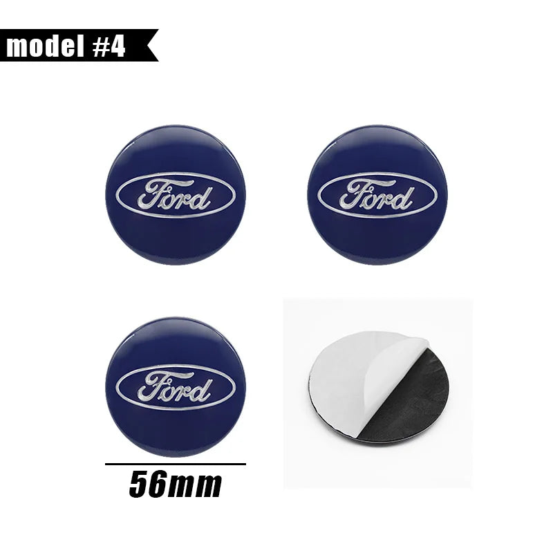 4Pc 56mm 60mm 54mm Car Wheel Center Hub Cap For Ford Fiesta Mondeo Fusion Explorer Escape Focus Kuga Rim Cover Sticker Accessory