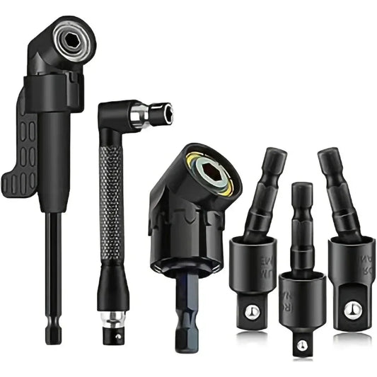 Flexible Drill Bit Extension, 90° & 105° Right Angle Adapter