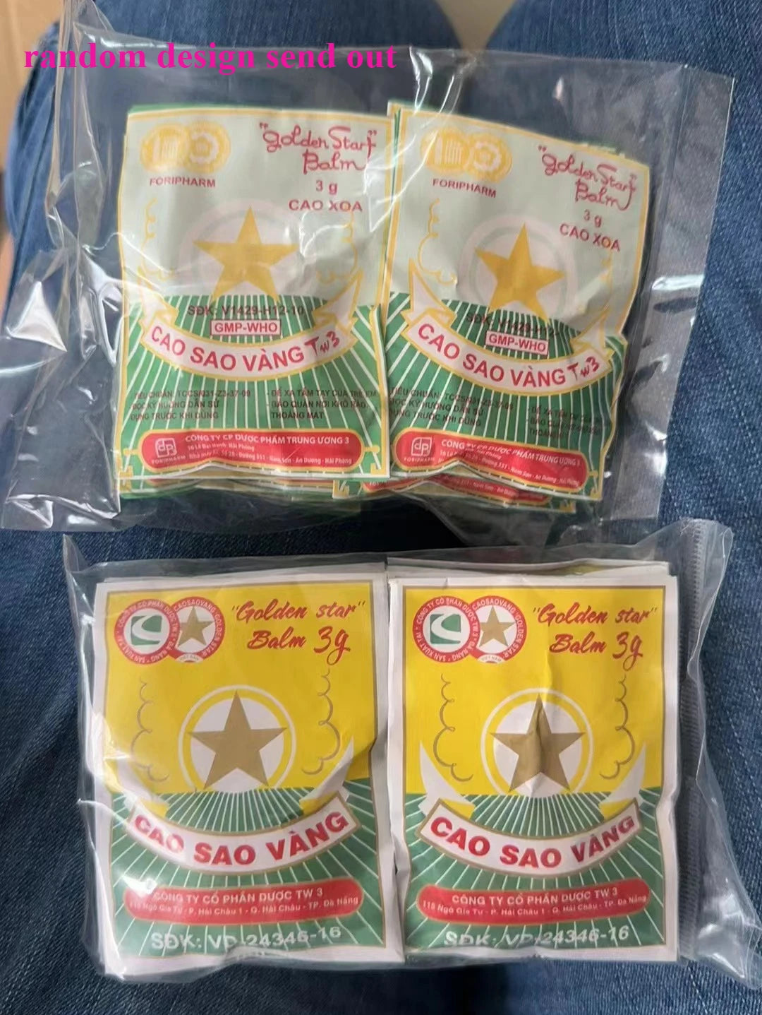 10pcs/bag Cao Xoa Tw3 Newest Vietnam Golden Star Tiger Balm Tiger Head Menthol Balm Refreshing Oil for Insect Cao Sao Vang