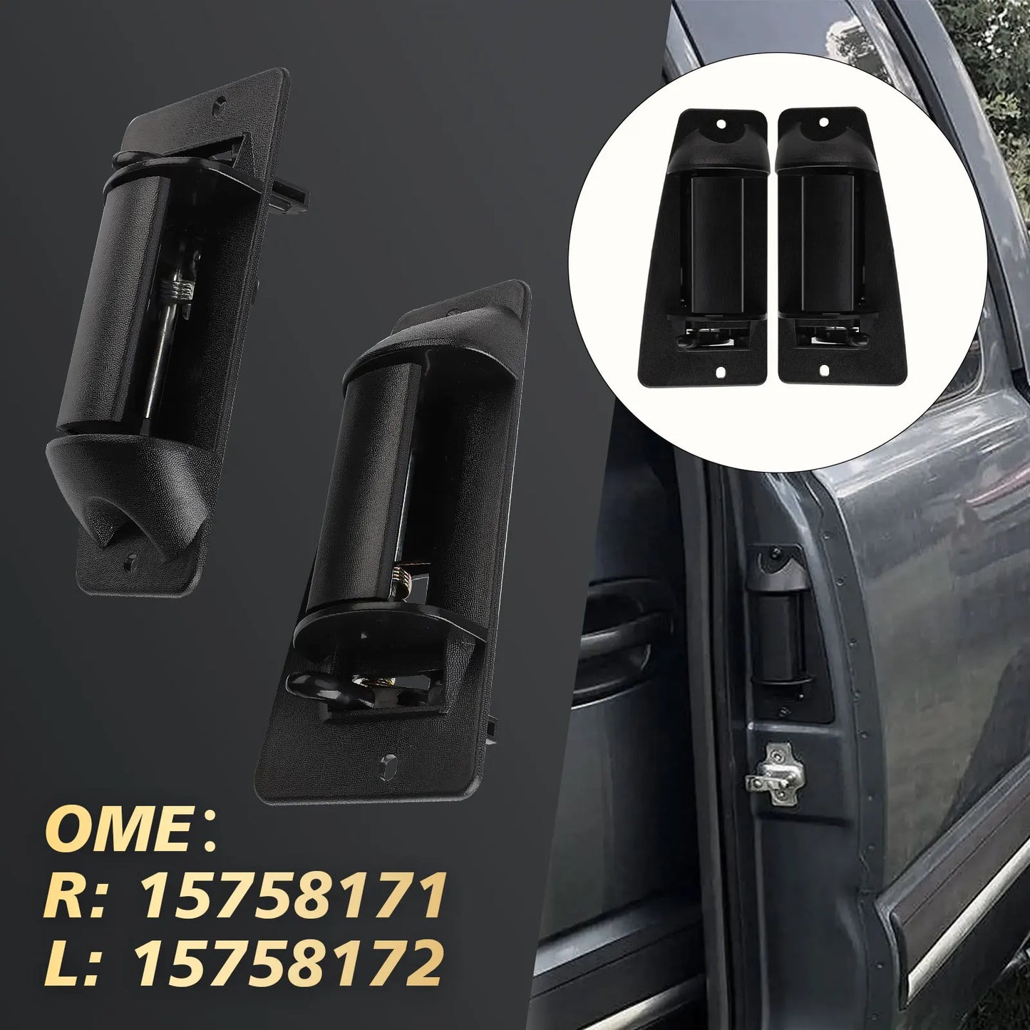15758172 15758171 Outside door handle left right extended cab for Chevrolet Silverado 1500 2500 3500 GMC Sierra 1500 2500 99-07