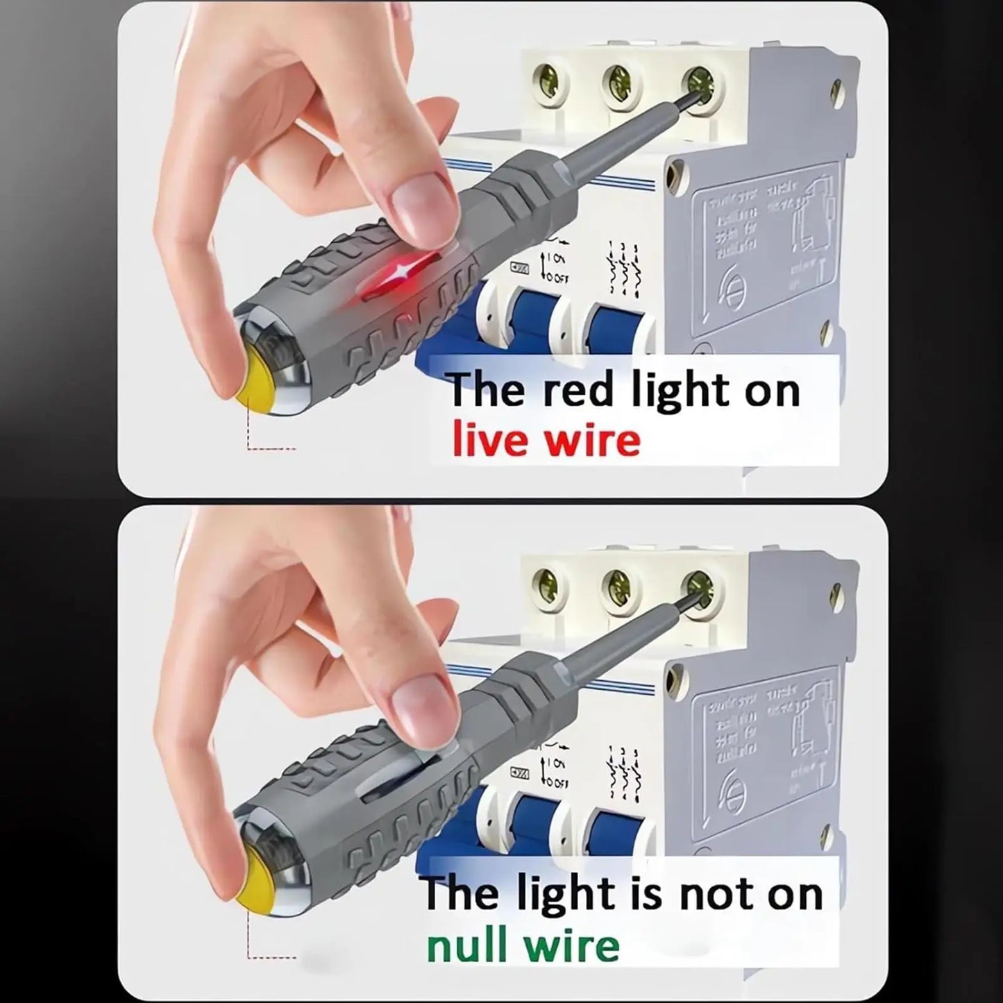 Multifunctional Electrician Test Screwdriver AC Non-contact Induction Test Pen Voltage Tester Red Green Induction Lights