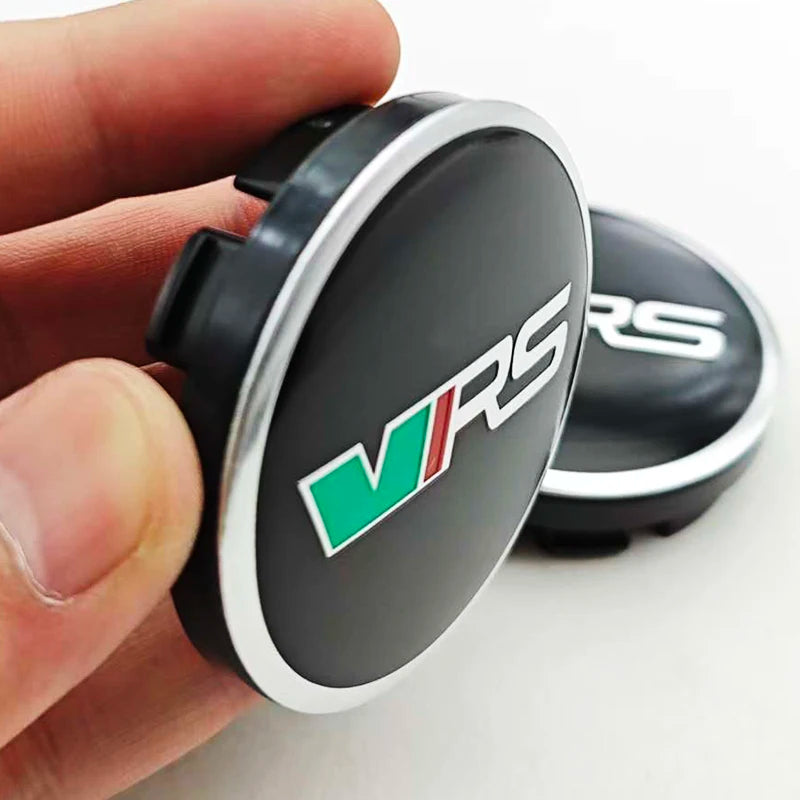 4pcs 56mm Car Styling Wheel Center Hub Caps Logo VRS Rim Cover Badge Emblem For Skoda Rapid Octavia RS Kodiaq Fabia Accessories