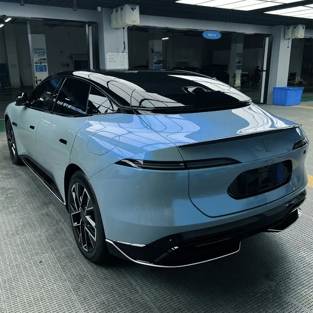 Magic Pearl Gray & Blue Car Sticker Wrap Vinyl Film Color Change PET Bubble Free Wrapping Decals Car Sticker Interior Exterior