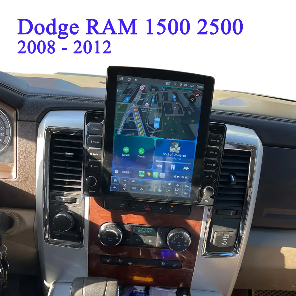 Android Car Radio Head Unit with GPS & CarPlay for Dodge Ram 1500/2500 (2008-2012)