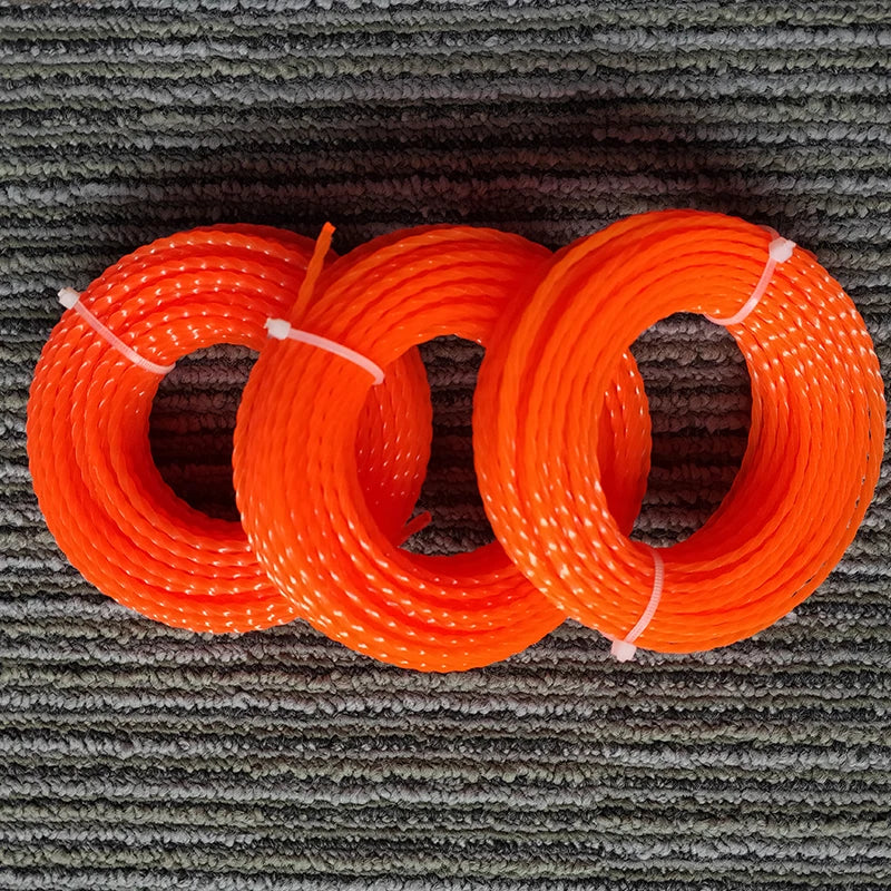 2mm～3mm*10m～25m Mowing Nylon Grass Trimmer Rope Brush Cutter Trimmer Line Mowing Wire Lawn Mower Accessory
