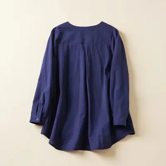 Women's Lace Long Sleeve Blouse - V-Neck Embroidered Loose Fit, S-5XL - photo 4