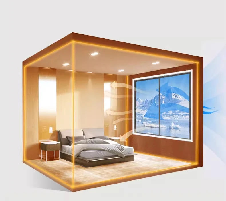 Clear Insulated Window Curtain, Windproof Winter Window Cover