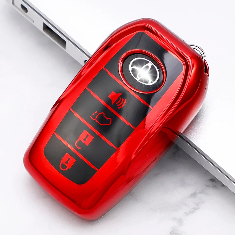 TPU Car Smart 3/4 Button Key Cover Case Bag Shell Holder for Toyota Avalon CHR C-HR Camry Corolla Prius Prado RAV4 Protector