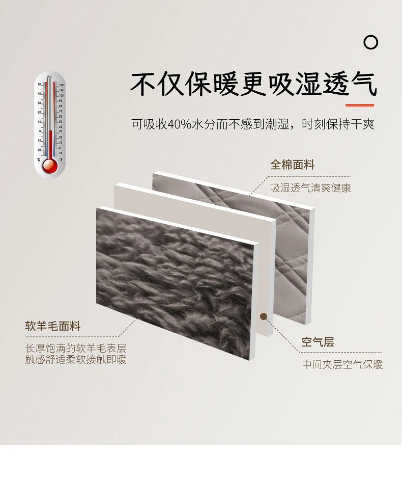 Wool Mattress Topper, Thick Warm Bed Pad