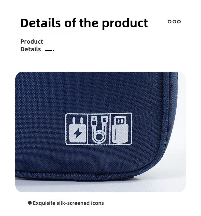 New Portable Data Cable Organizer Bag Water-proof USB Power Bank Earphone Storage Case Travel Digital Accessories Pouch