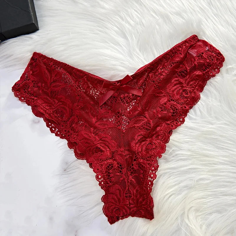 ALLTOOALL Women's Transparent Lace Lingerie Set – Sexy V-Neck Nightdress & Panty | M–3XL (Green, Red, Black)