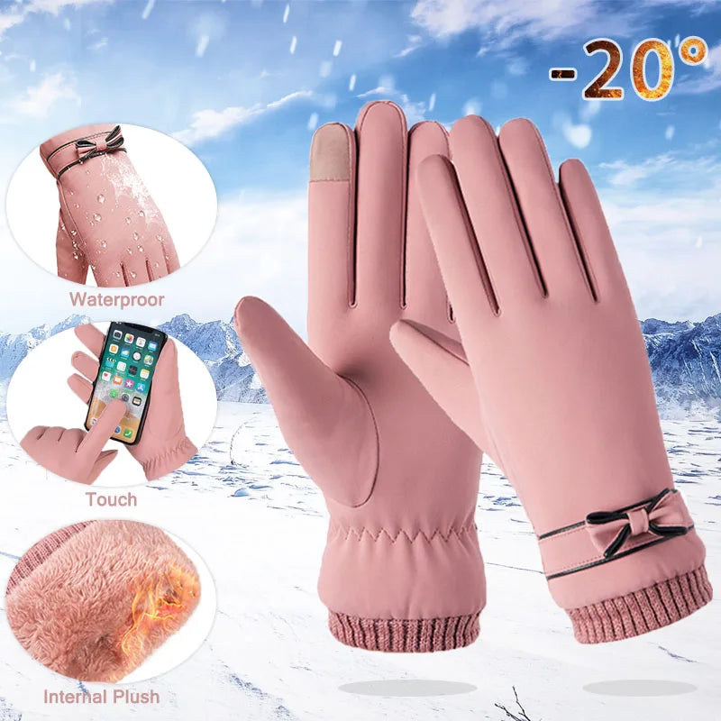 Women's Touchscreen Thermal Gloves - Windproof Winter Riding Gloves - photo 2