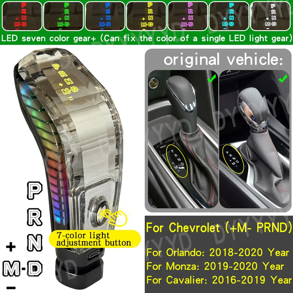 For Chevrolet Cruze Kopac Orlando Car Automatic Transmission New Leather Gear Stick Head Shift Gear Rod Shifter Gear Shift Knob