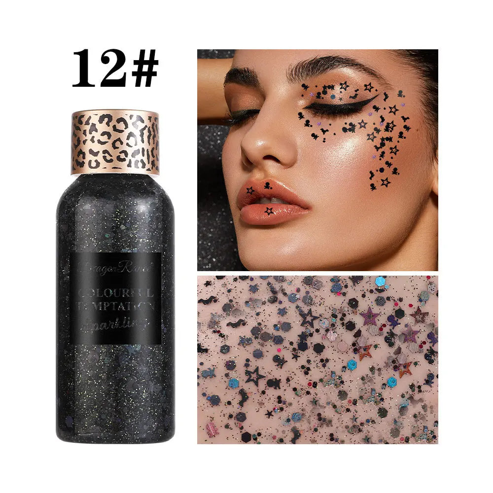 Eye Glitter Nail Hair Body Face Gel Art Waterproof High Gloss Glitter Body Multifunctional Makeup Decoration Party Festival