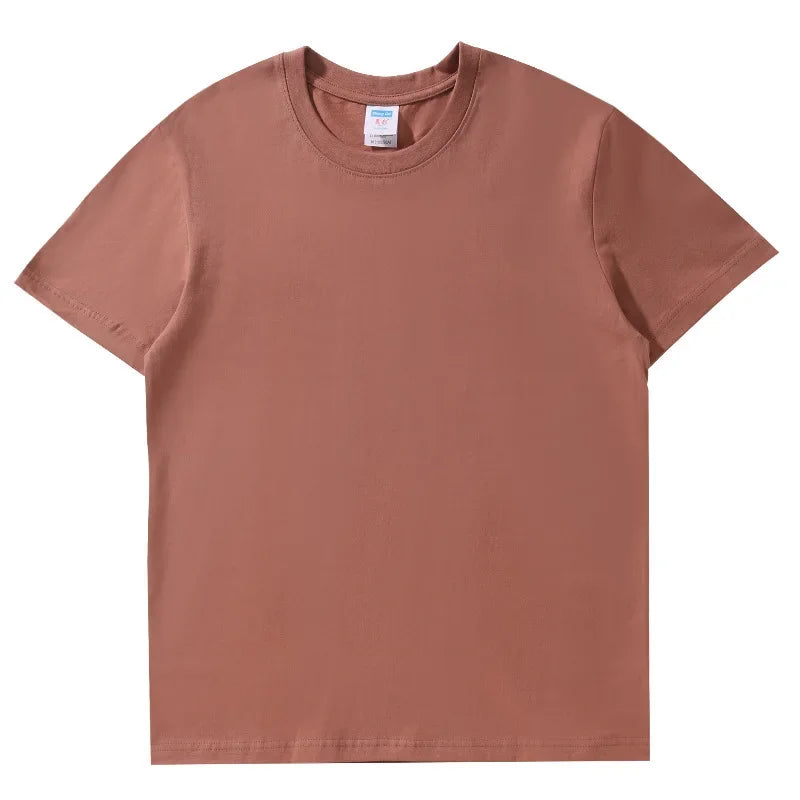 Women's 100% Cotton Loose Tee — Solid O-Neck Short-Sleeve Casual Summer Top
