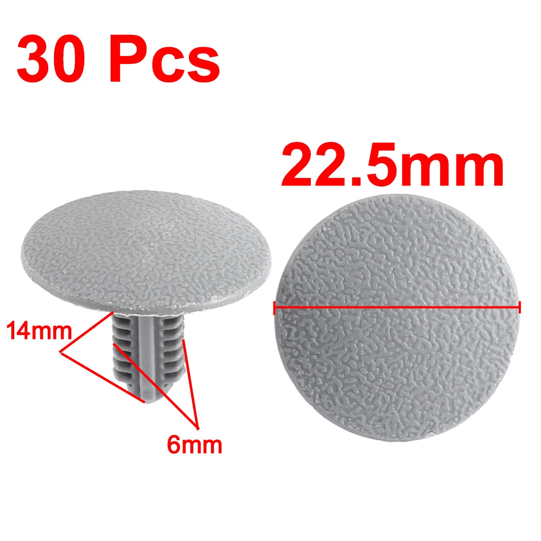 X Autohaux Vehicle Universal 10-100Pcs Gray Beige Plastic Door Bumper Push Rivets Clip 9mm Retainer Clips Fasteners For Auto Car