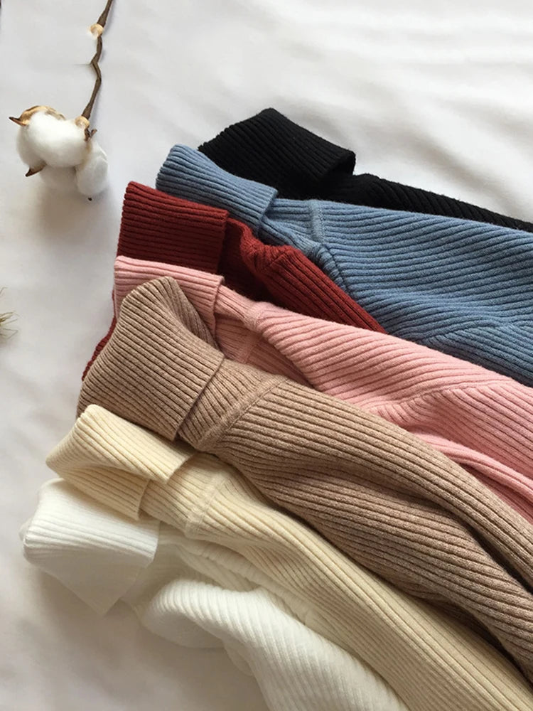 Women's ribbed turtleneck sweater, thick knit — view 2 of 20