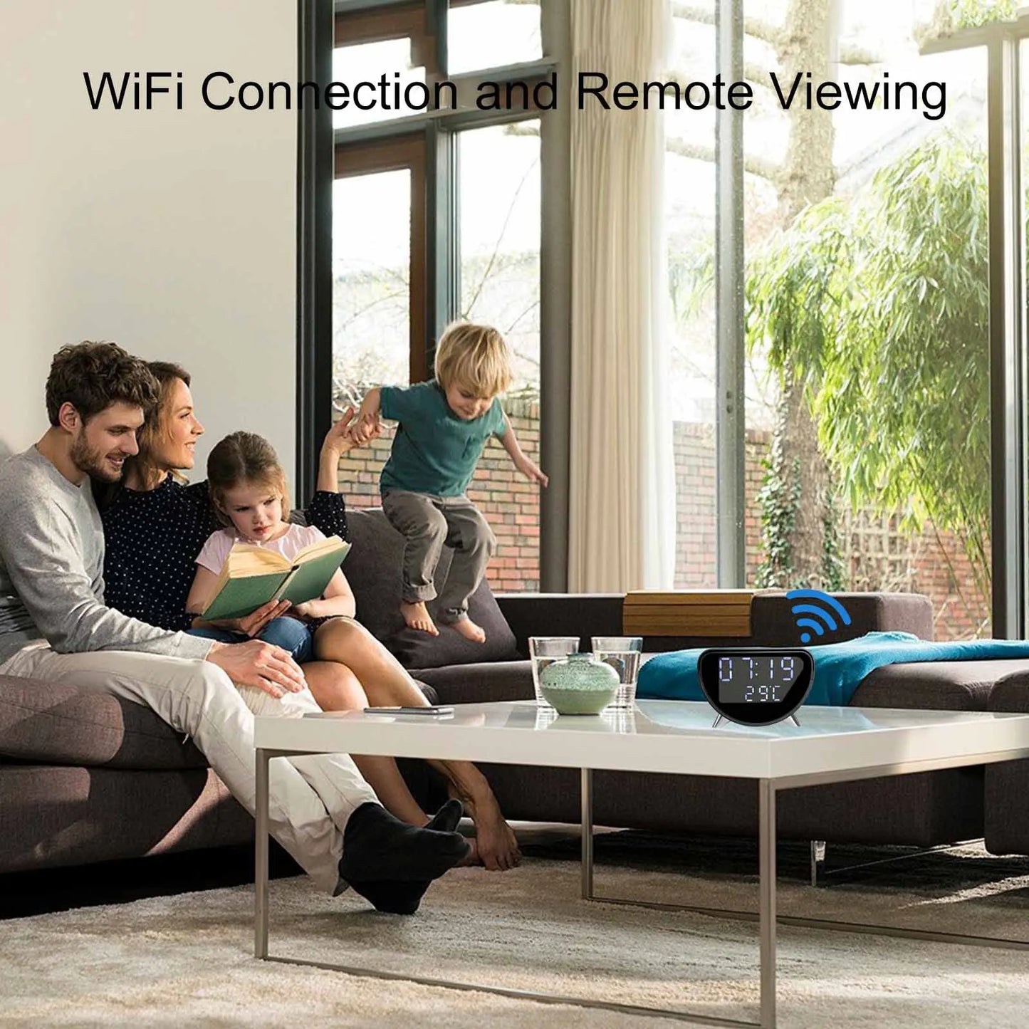 4K WiFi Clock Camera — Wireless Charging Home Security Monitor