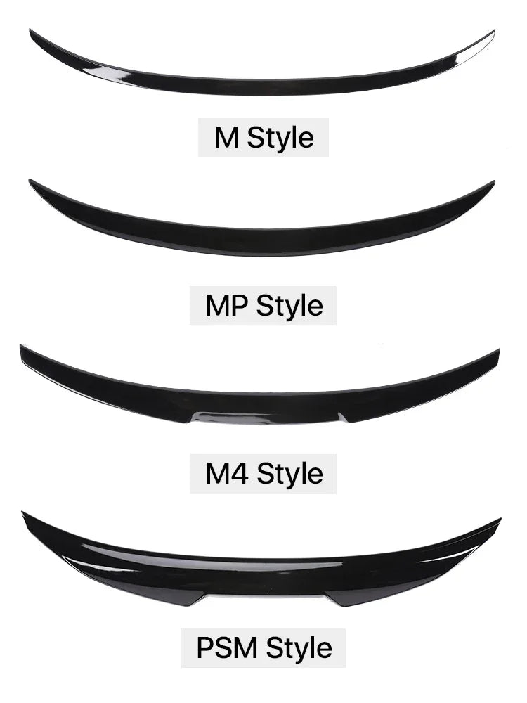 Carbon Fiber Rear Bumper Lip Trunk Wing MP M4 PSM Style Roof Spoiler Kit For BMW 3 Series F30 F31 F35 2026-2026 Gloss Black