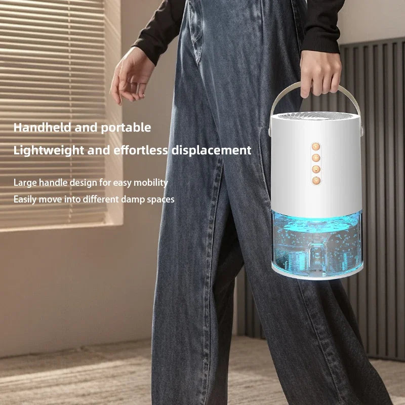 TINSOL 1300ml Smart Negative Ion Dehumidifier, Eliminates Humidity, Mold, and Moisture, Energy-Saving Timer, Air Dryer