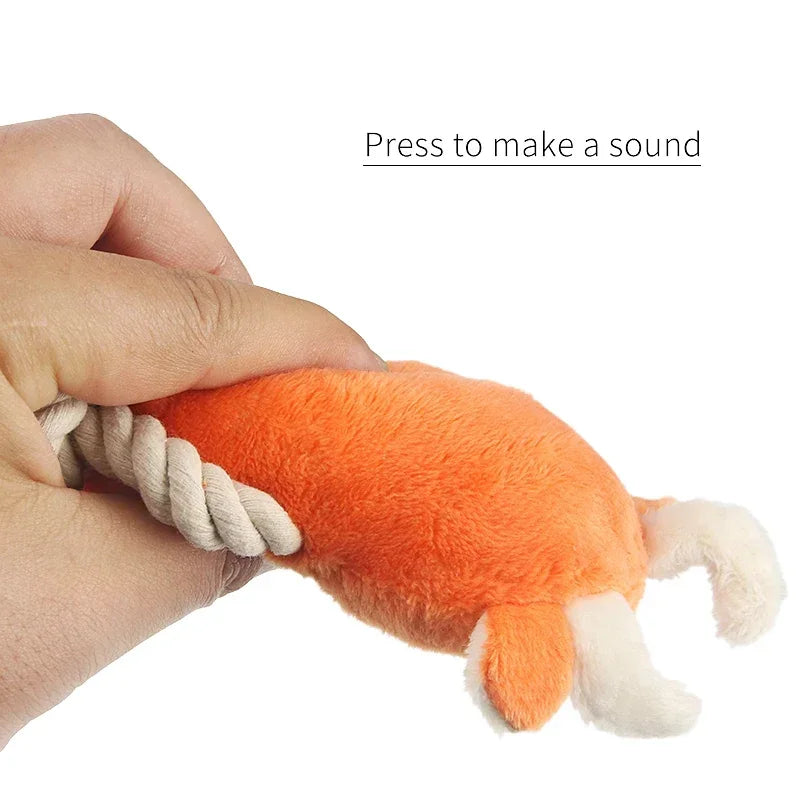 Squeaky Plush Dog Toy - Teething Toy for Puppies & Chewers – photo 3