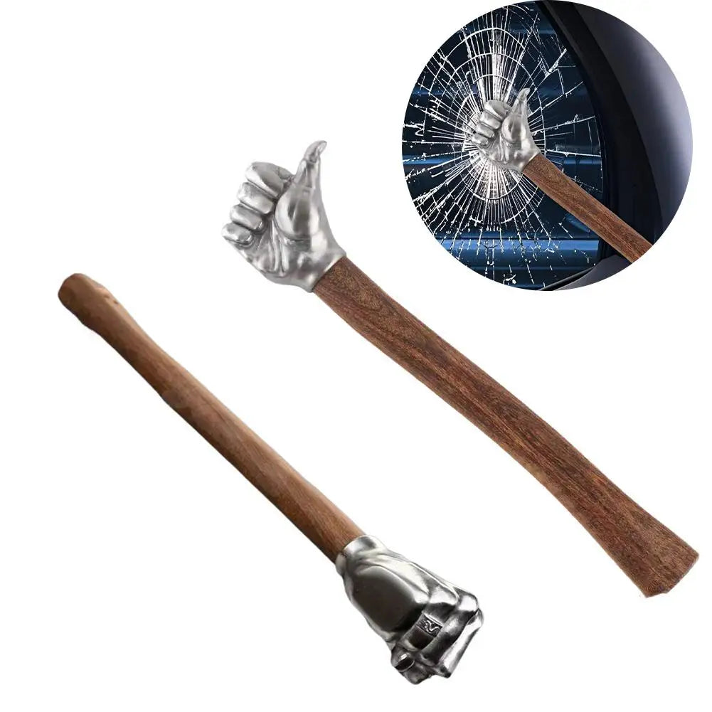 Stainless Steel Fist Shape Hammer Wood Handle For Home Outdoor Camping Nail Hammer Decorative Ornament Gift R4m9