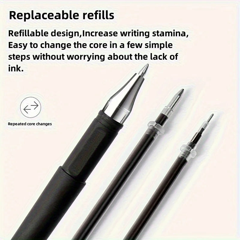 5/10/20pcs Quick-Drying Gel Pens, 0.5mm Fine Tip, Black Ink - Ideal Choice for Office and School clea For school office use only