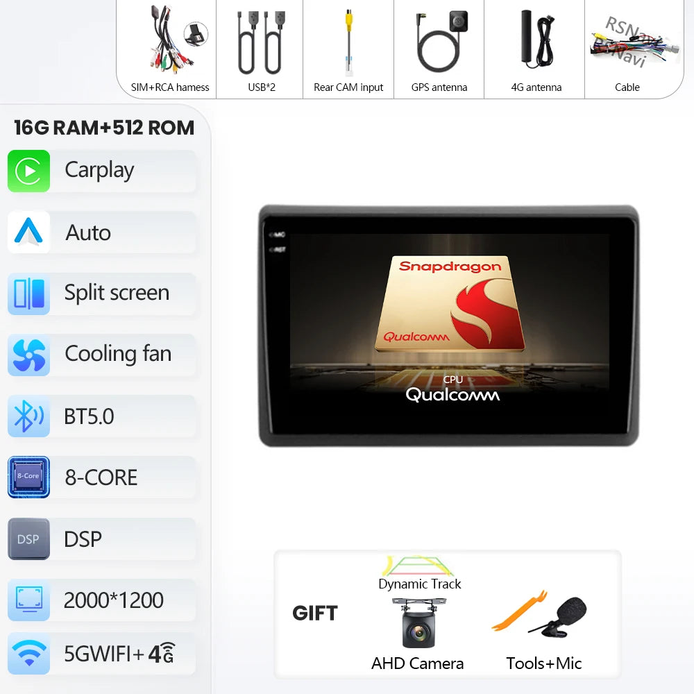 Android Car Stereo for Renault Master (2019–2022) — Wireless CarPlay, Android Auto, GPS, 360° Camera Ready