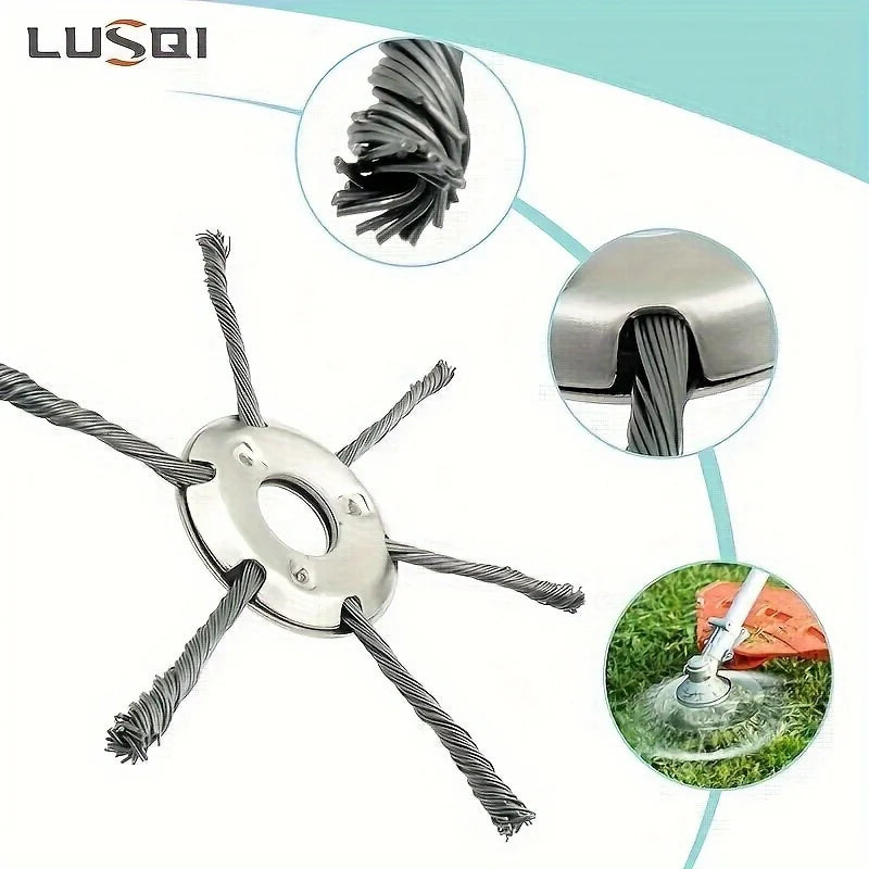 Weeding wheel, wire wheel head, lawn mowing head, universal weeding brush, removes moss and rust.