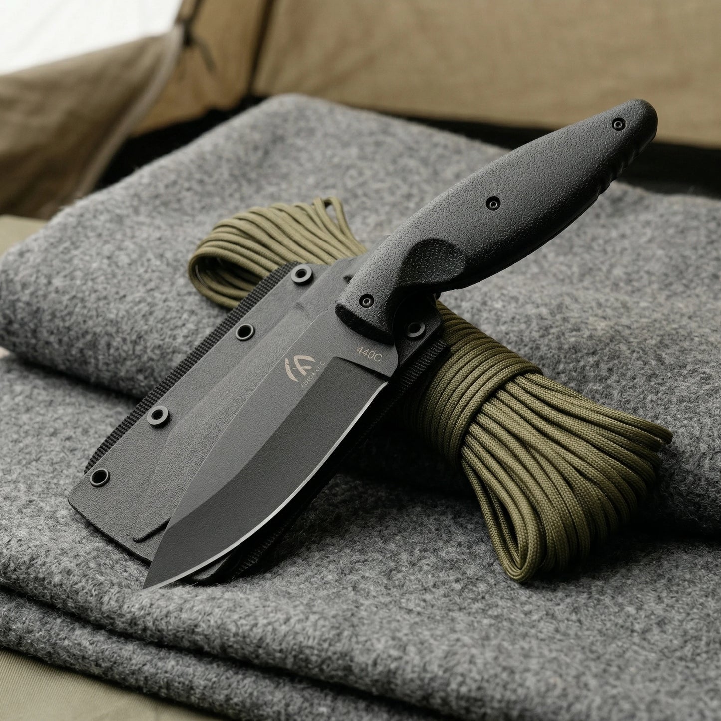 G10 handle fixed knife, practical tool, suitable for various outdoor environments, with knife cover, a gift for men