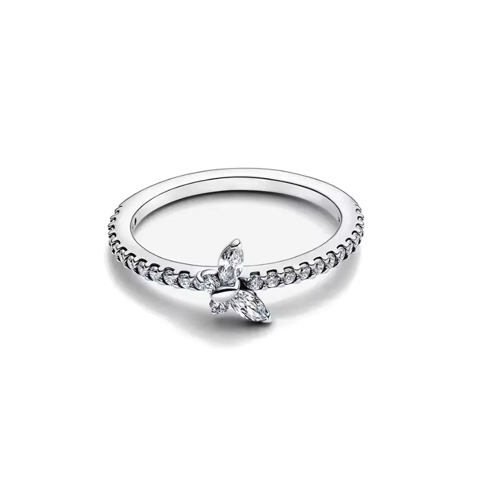 925 Silver Heart & Butterfly Rings — Wedding Jewellery for Women